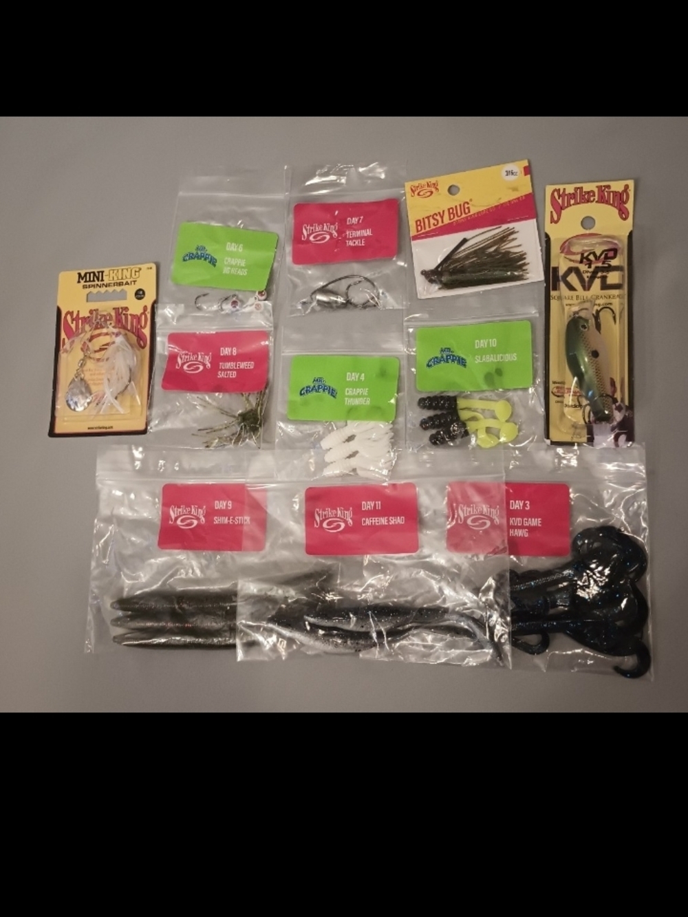 Strike King Christmas Advent Calendar Fishing Items (12pc)